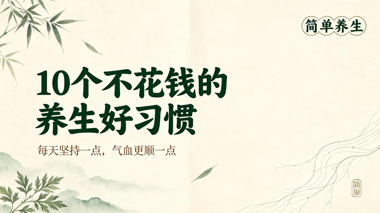 10个无需花费的养生好习惯①常梳头，疏通全身经络，舒缓气血运行②勤抓握手