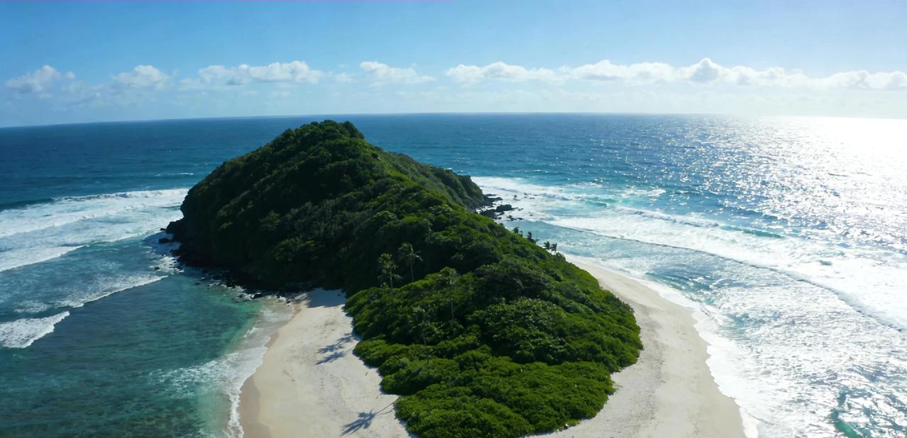 钓鱼岛主岛全景3.91平方公里，景色绝美钓鱼岛不大，3.91