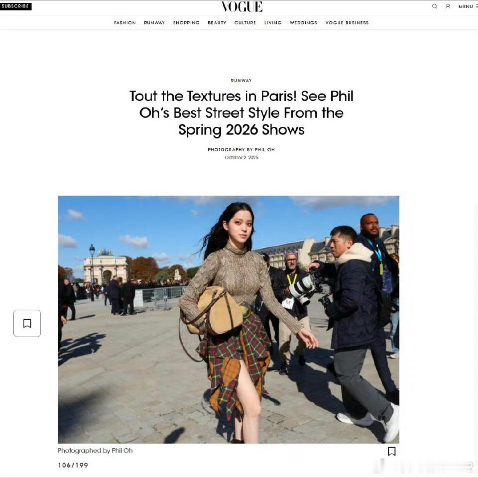 欧阳娜娜入选美版VOGUE最佳街拍不愧是欧阳娜娜这个时尚力真的很强而且在时尚
