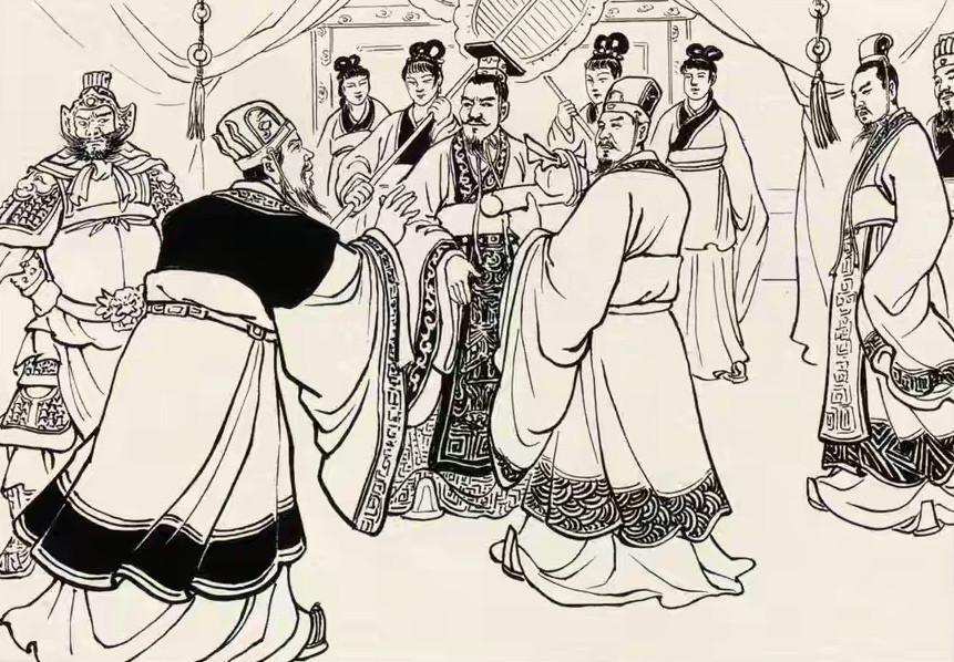 曹洪、华歆等人逼宫，要出了献帝退位诏书和传国玉玺。曹丕非常高兴，决定自立皇帝，篡汉建魏。托孤大臣赶紧