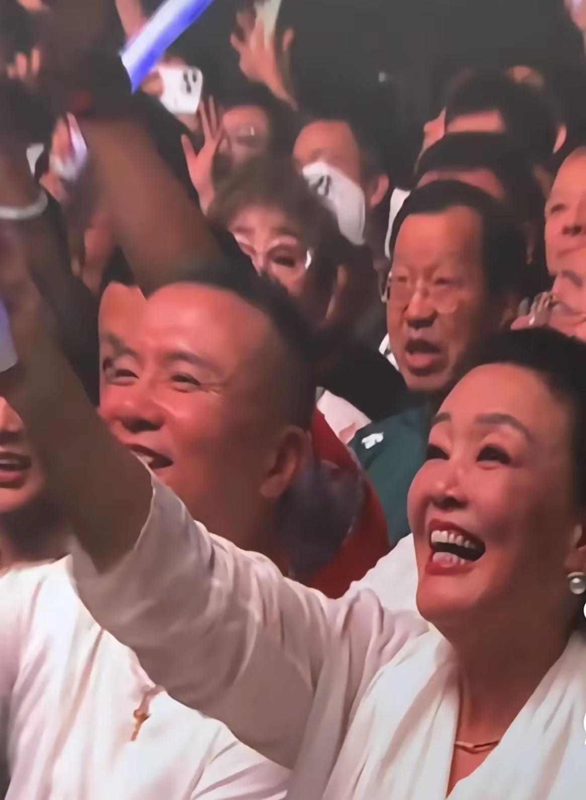兰姐也有自己的偶像，看看兰姐来到偶像姜育恒的演唱会。听着经典的老歌，坐在看台下挥