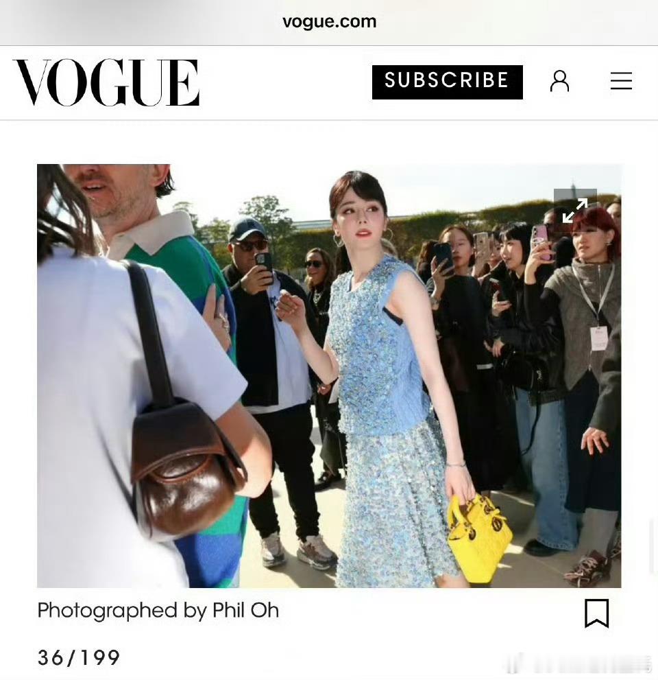 迪丽热巴入选美版VOGUE最佳街拍Dior门面了​​​