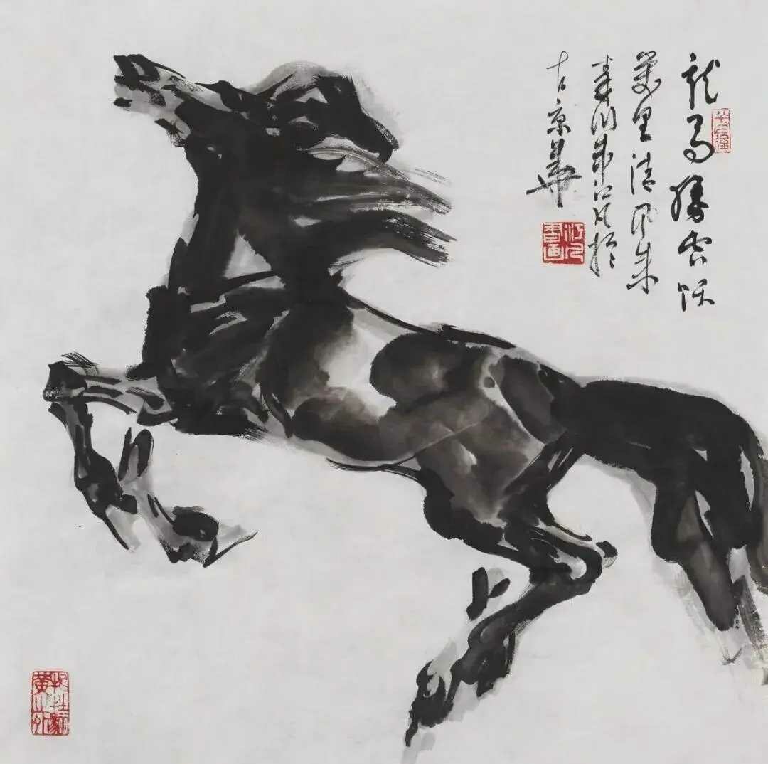 韦江凡骏马图 。韦江凡（1922-2016）系陕西澄城人，国立北平艺术专科学校