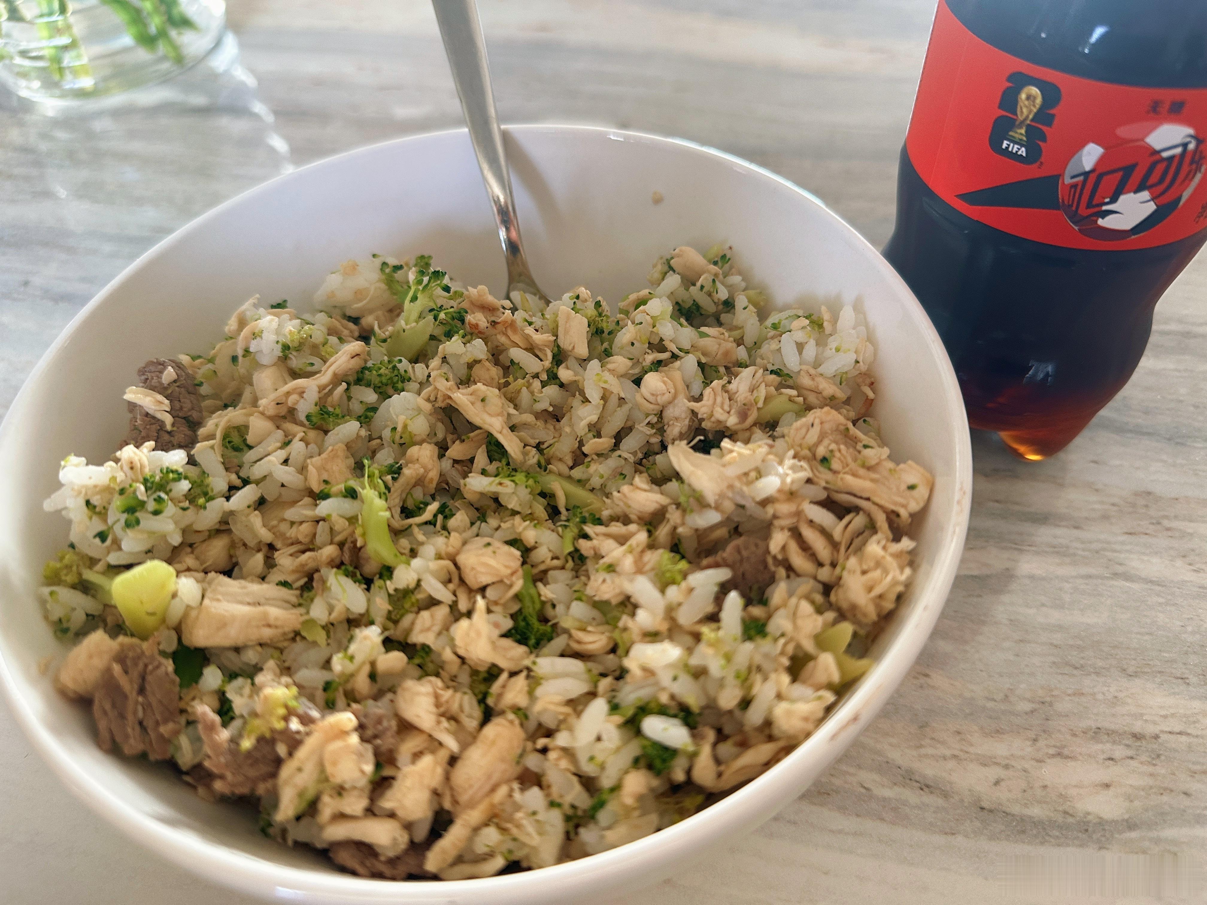 练后餐自制炒饭​​​