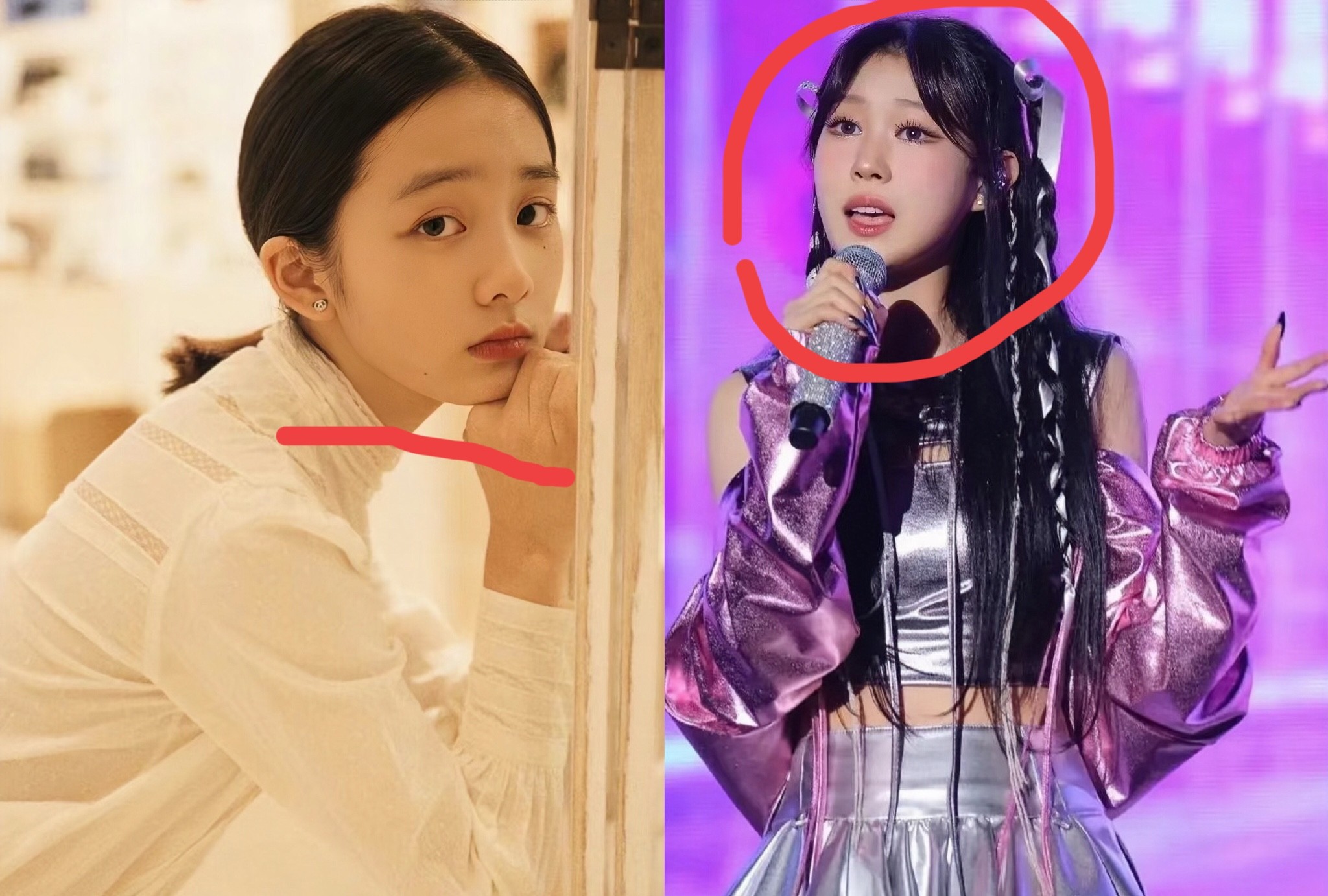 对比一下黄磊女儿，你就会发现沈佳润能在韩国出道，不是因为她爸​是
