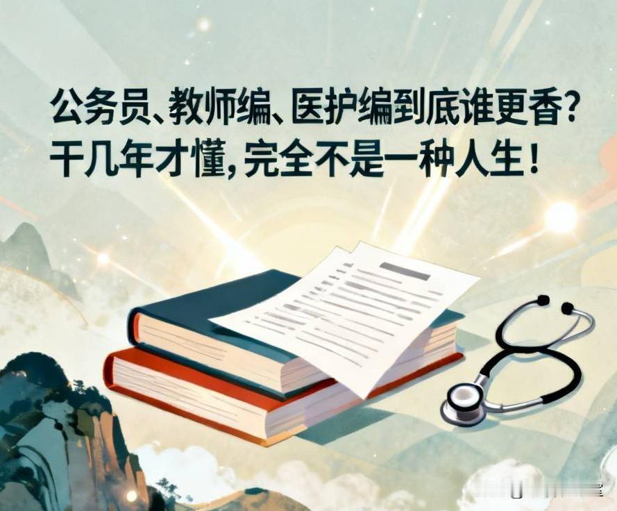 公务员、教师编、医护编到底谁更香？干几年才懂，完全不是一种人生！很多人考编