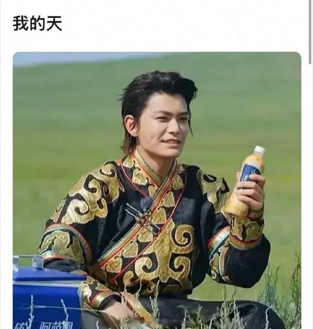 我的天啊，不仔细看都不知道这是丁禹兮啊，这位哥在草原上还蛮放纵的啊，直接都放飞自