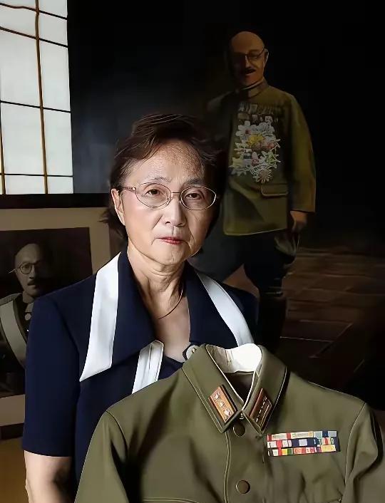 她手里拿着她爷爷曾经穿过的鬼衣东条英机的孙女颠倒黑白，说他那国际公认的甲级战犯