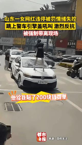 互联网时代疯子真多！女网红连警察都不放眼里了？一个因为200罚单被激怒的女人爆