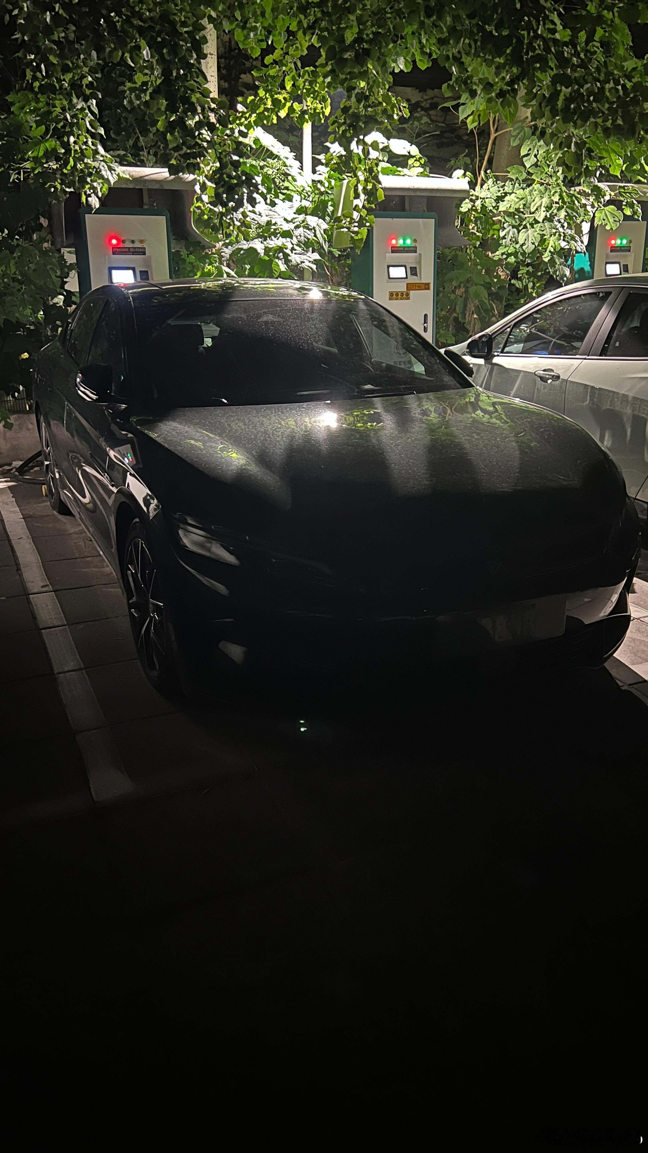 这车充满了，打了前挡风电话希望帮忙挪个车，对面直接说挪不了，明天挪[捂脸哭]真是什