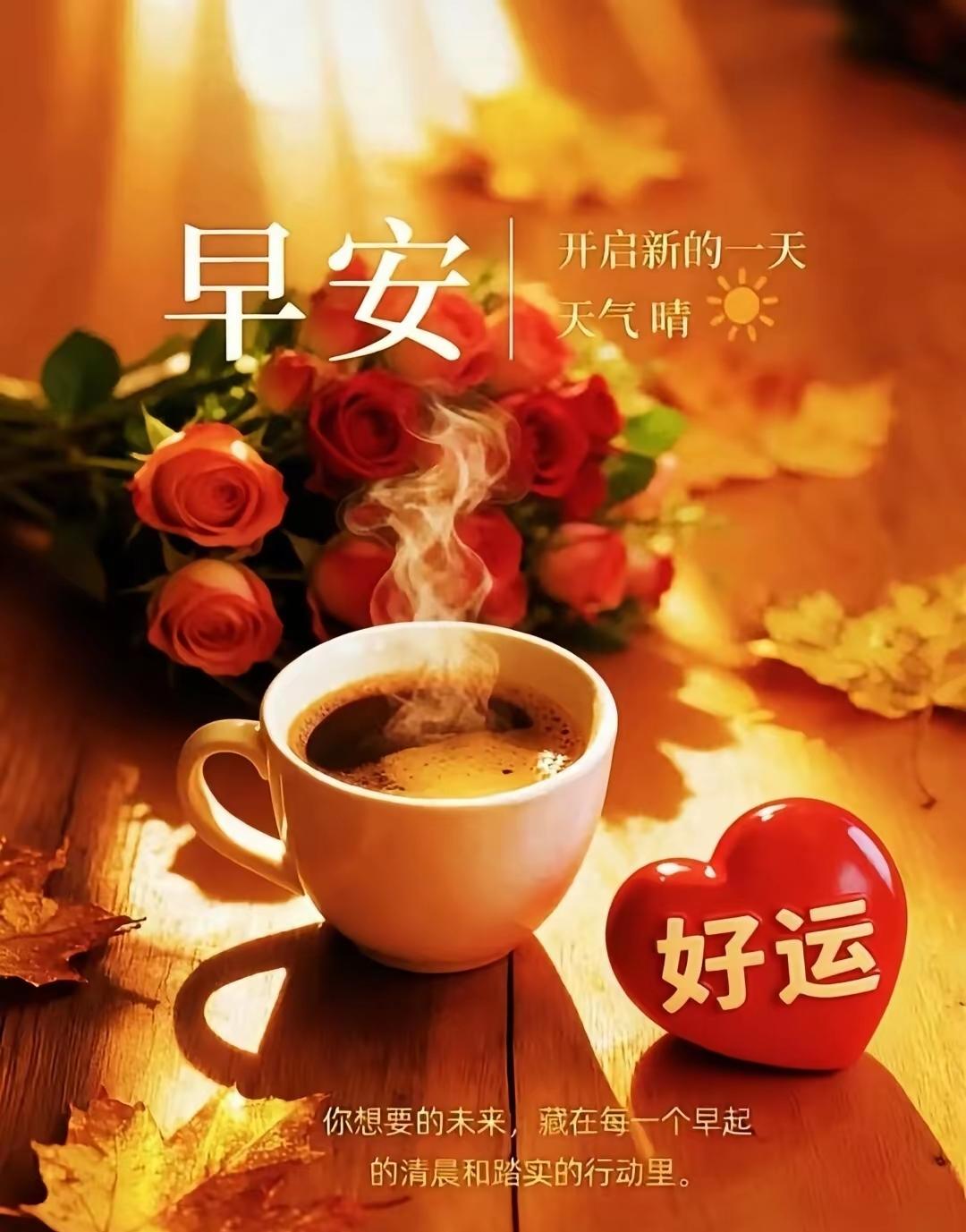 晨光漫过窗台，落在绿植的叶片上，晃出细碎的温柔。新的一天，愿你被阳光拥抱，被好运