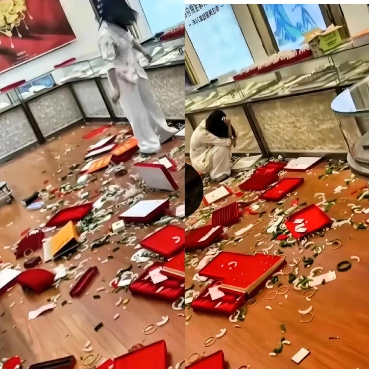 我的老天奶！深圳水贝这姑娘的“演技”，真是看傻我了！二十来分钟把玉器店闹