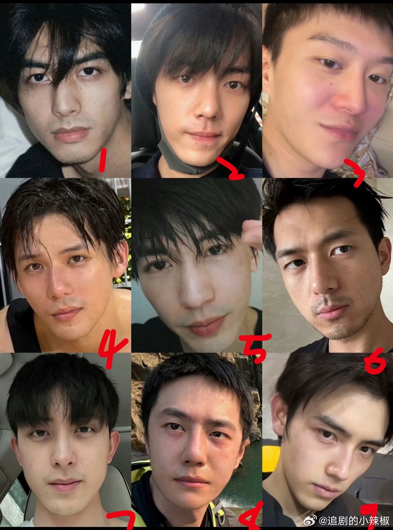 内娱男明星真实素颜怼脸，不带任何滤镜，谁最帅？