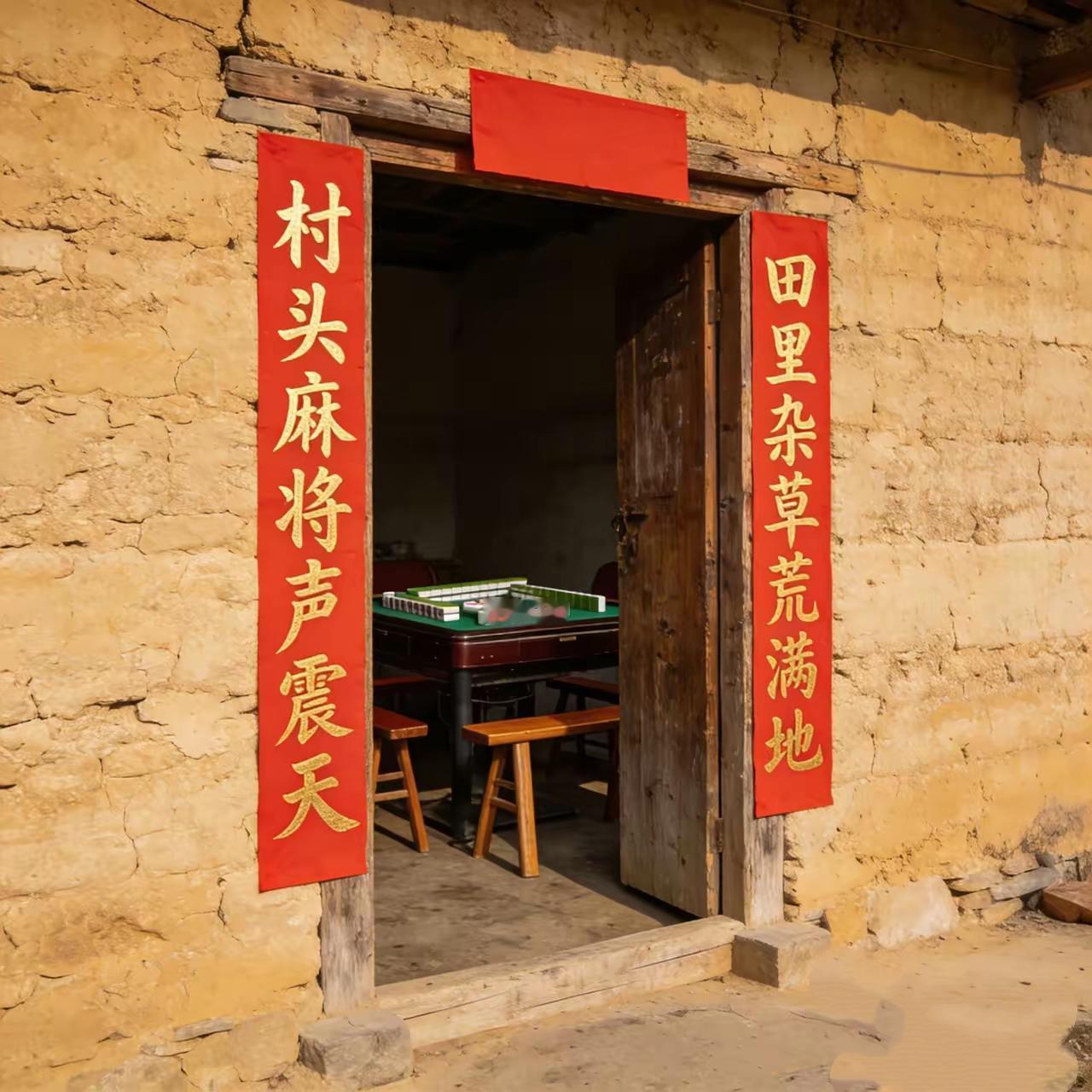 江苏有一副对联，空了109天，至今没人能写出横批，求高手出招上联：村头麻将声震