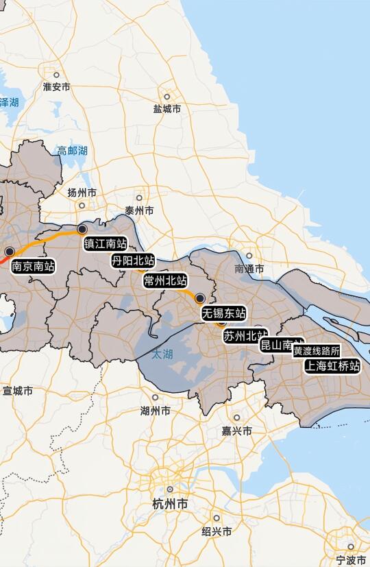 京沪高铁沪宁段列车时刻表及始发终到站