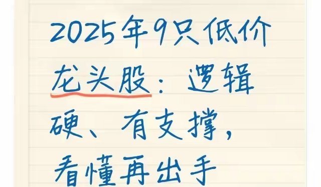 2025年9只潜力股清单：低估值+强逻辑，散户可参考核心选股逻辑-赛道在风
