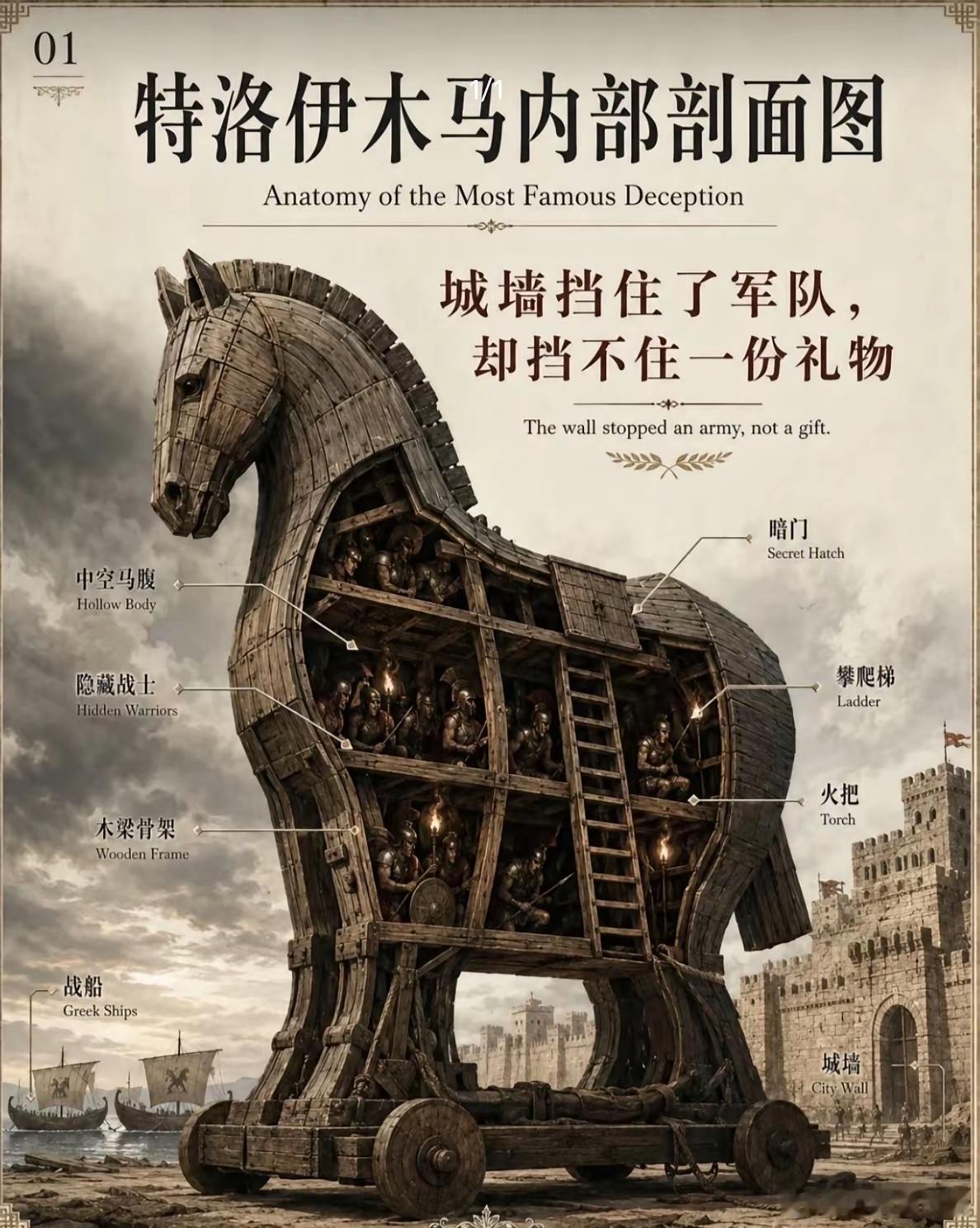 突然发现，只要智商超过30都不会相信特洛伊木马计。