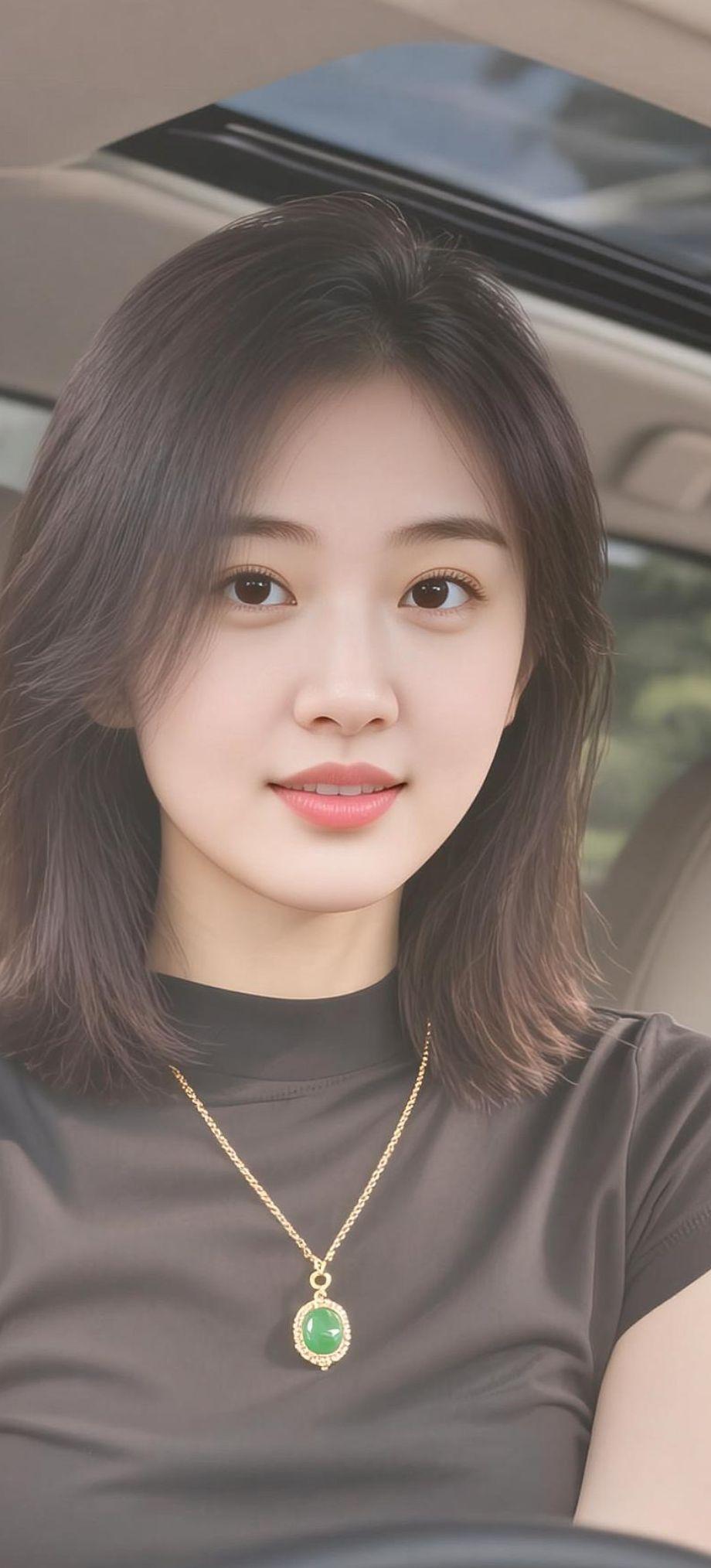 AI知性车内佳人爱拍照爱生活