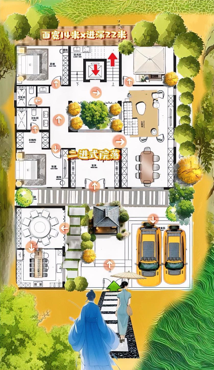 靠着史上强势，换新亭出圈的自建房，在老家绽放，最婉约的精彩！一院压不住，二院