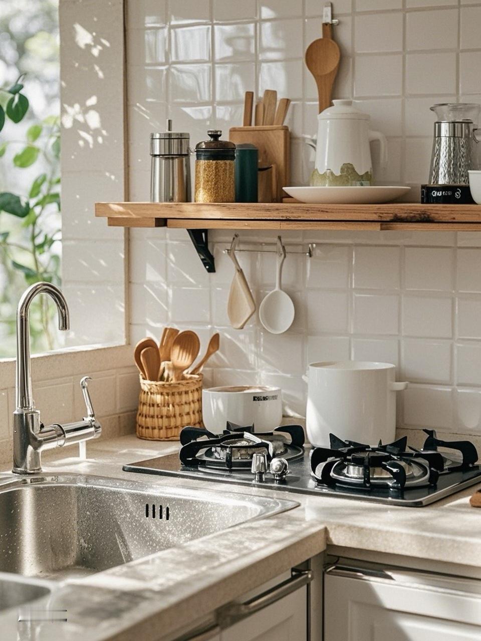 结婚快30年，老公一直有这样一个习惯。​每次他做饭，都是边做边收拾。​菜洗完