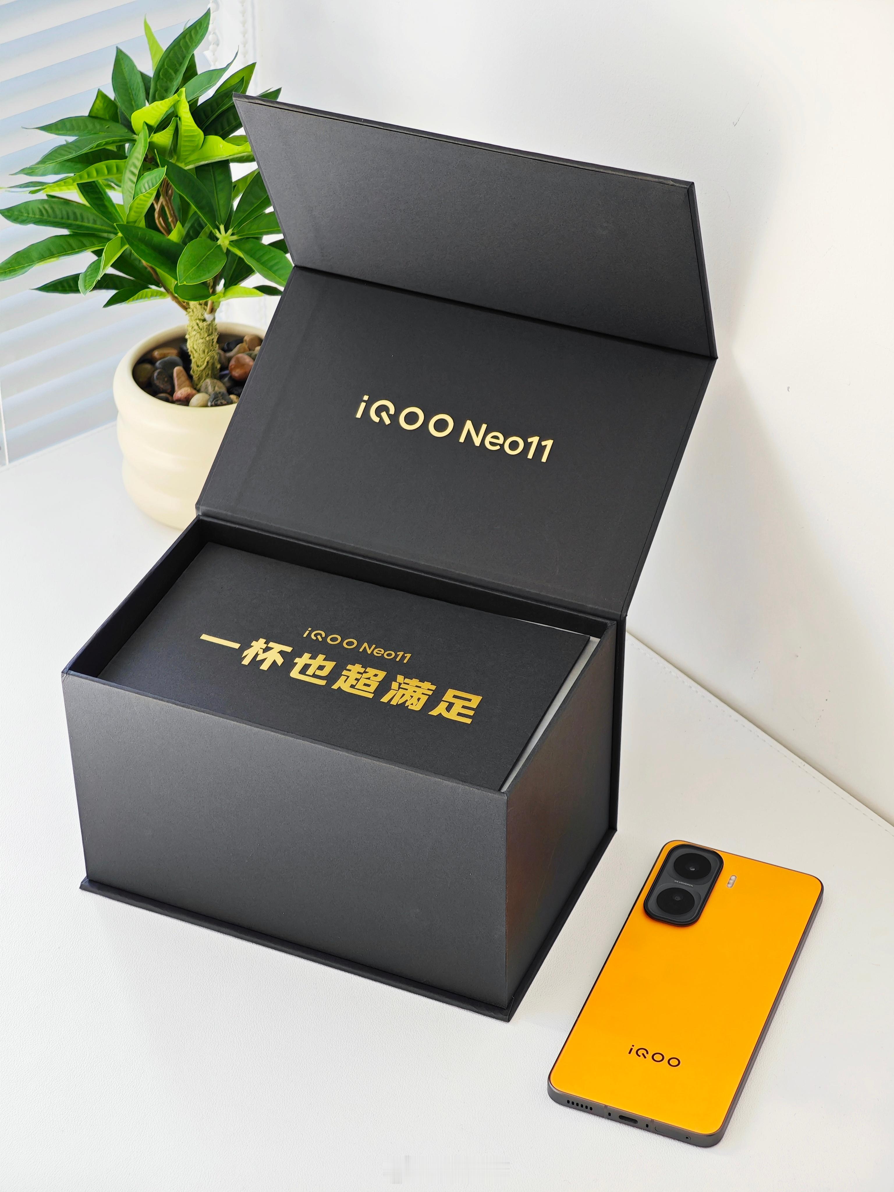 收到了iQOONeo11的发布会邀请函。里面有一个折叠伸缩水杯,暗示「一杯