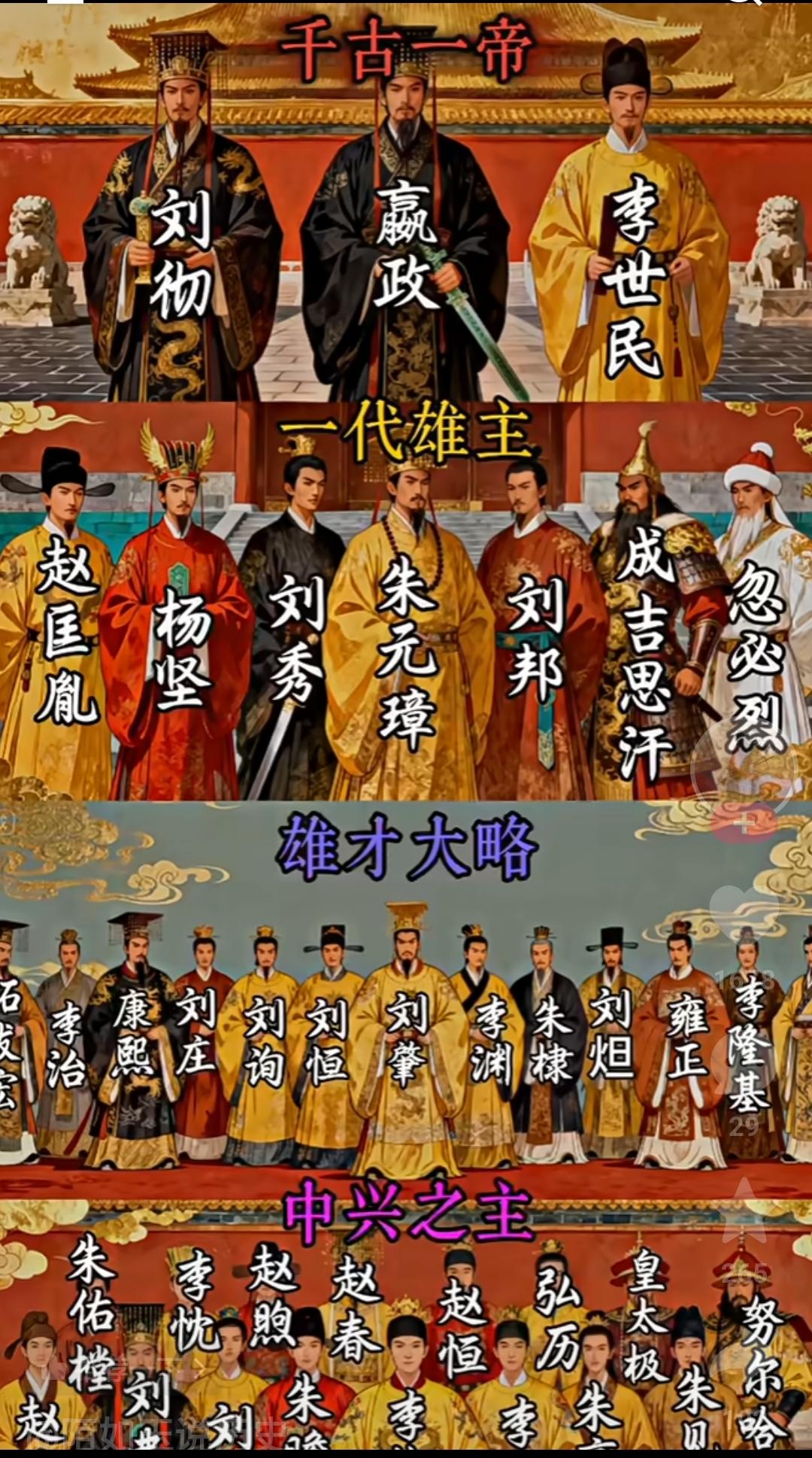 你心中的千古一帝是谁？是统一六国的秦始皇嬴政？还是大唐盛世唐太宗李世民？是