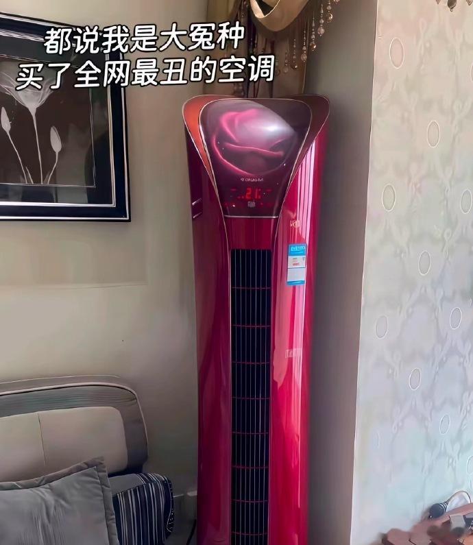 网友说自己买了这空调已经被亲戚们笑了半个月了，真的有这么丑吗？