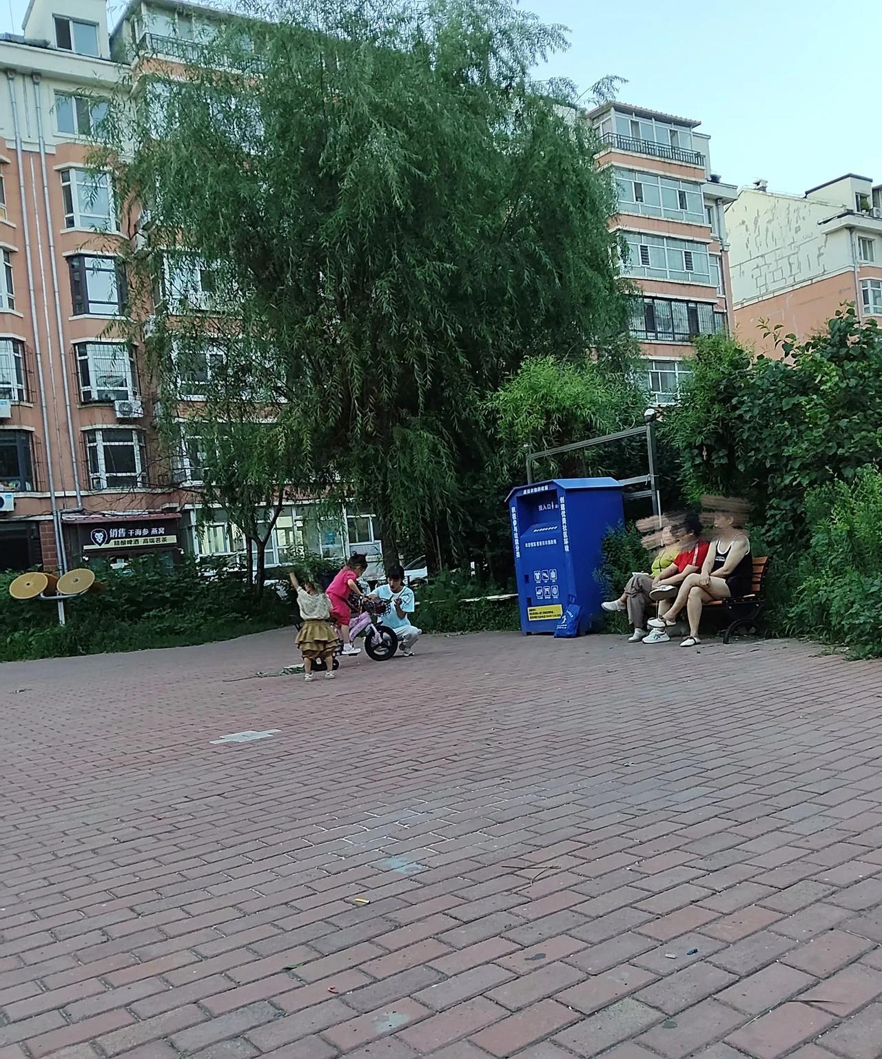 哈尔滨晚饭后的一幕！你会发现，大妈们都坐在小广场，唠唠家常，感受夏日的凉风