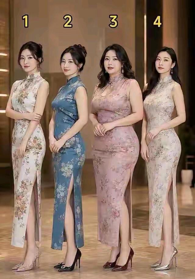 这四位美女，哪一位穿旗袍最漂？哪一位不适合穿旗袍？请说出你们的看法。