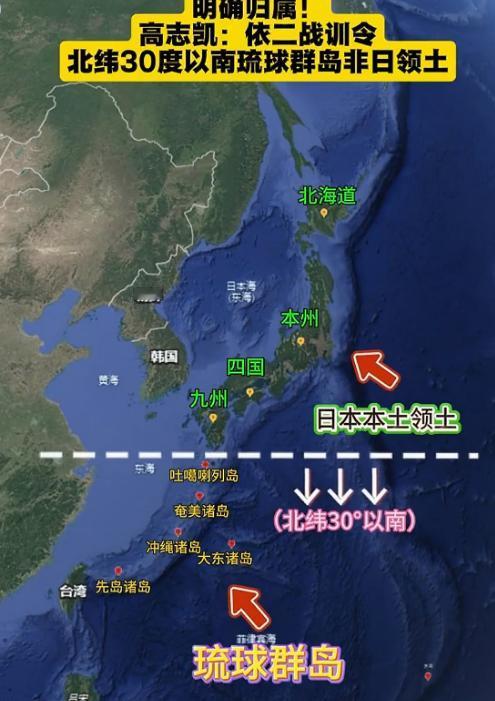 高志凯说的对，按照日本投降书接受的波茨坦公告，除日本北海道，本州，四国，九州以外