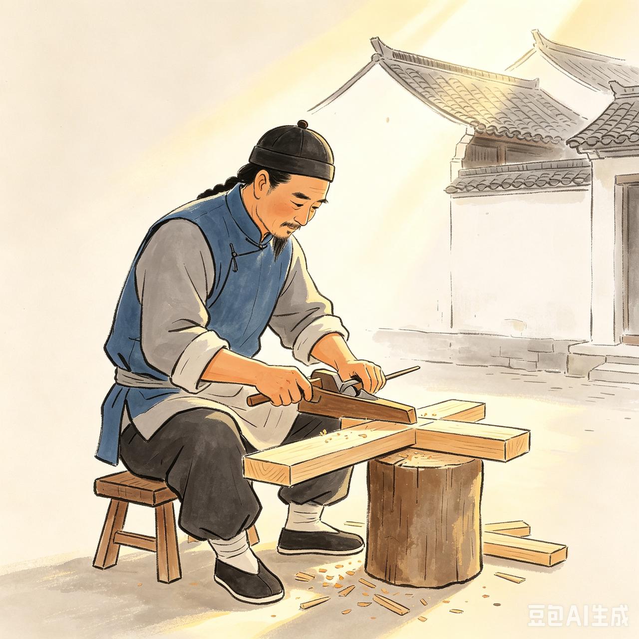 清朝一木匠提前给富翁打棺材，富翁听说后大怒：偏不买你的！清朝末年，某镇上有个
