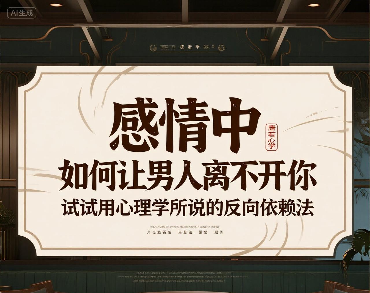 感情中，如何让男人离不开你？可以试试心理学所说的“反向依赖法”。适当的独立，给