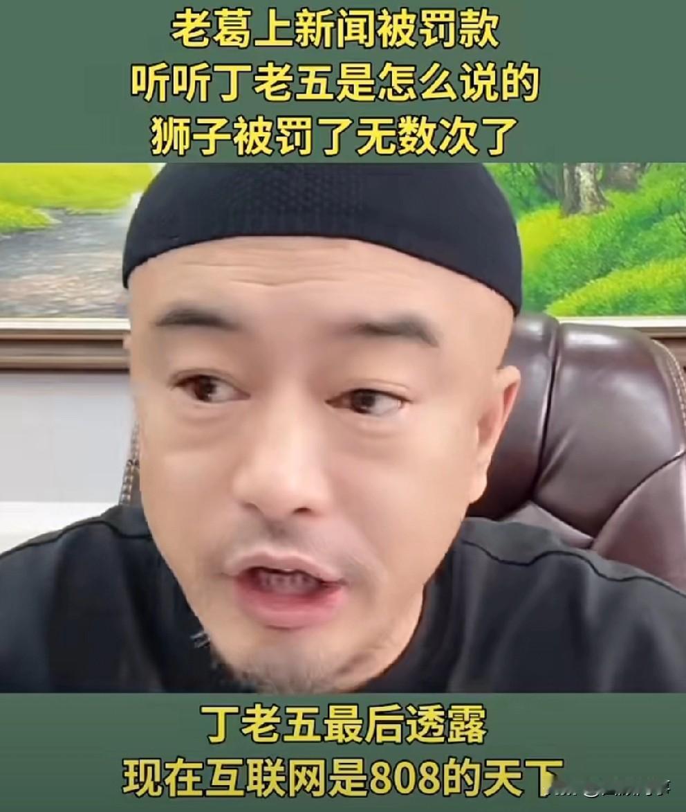 丁老五点评老葛上新闻被罚款：辛巴都被罚无数次了，他爱他蛋蛋也要被罚！
