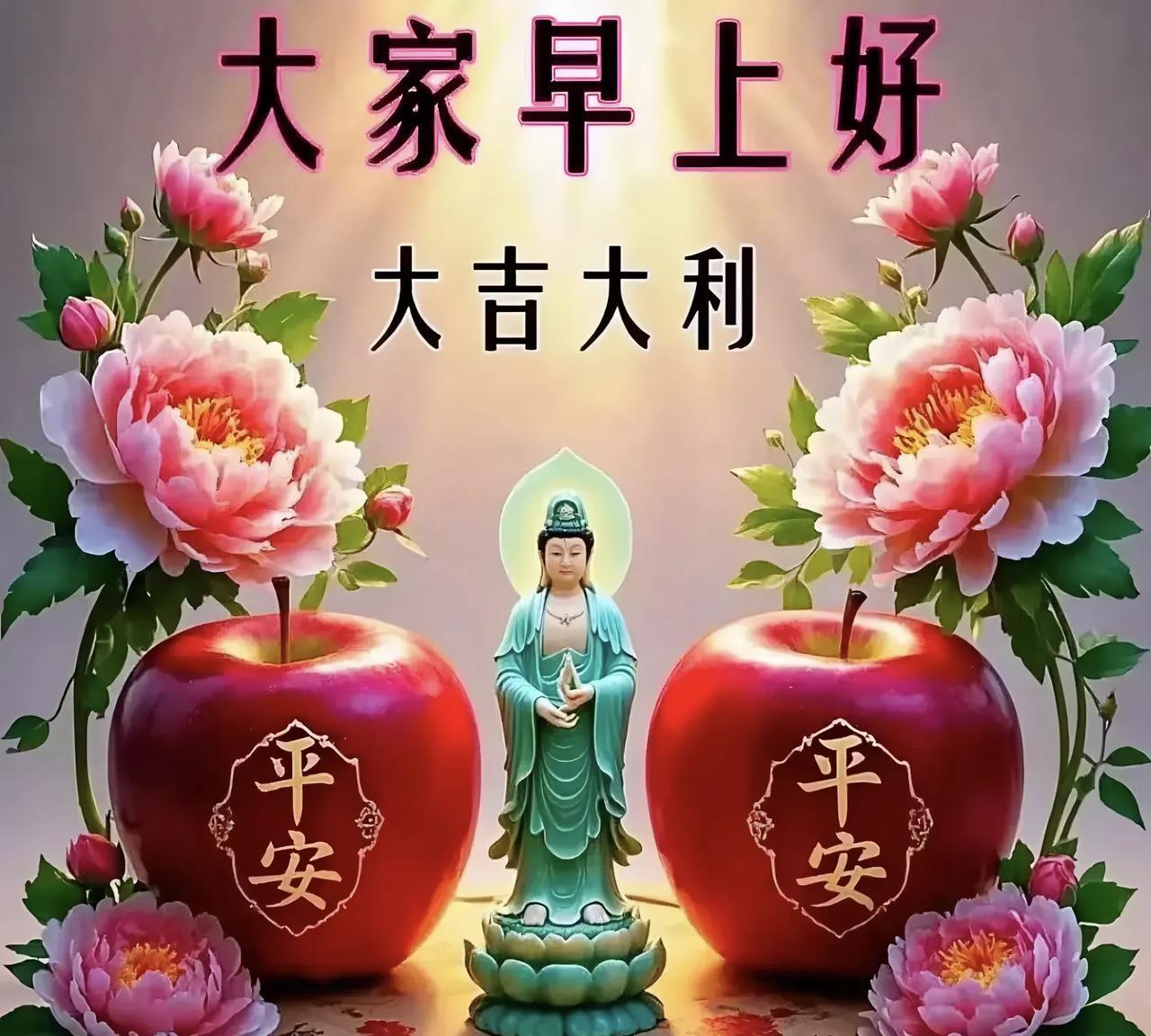 早安心语：让今晨的风，送给你平安吉祥；让室外的景，送给你鸟语花