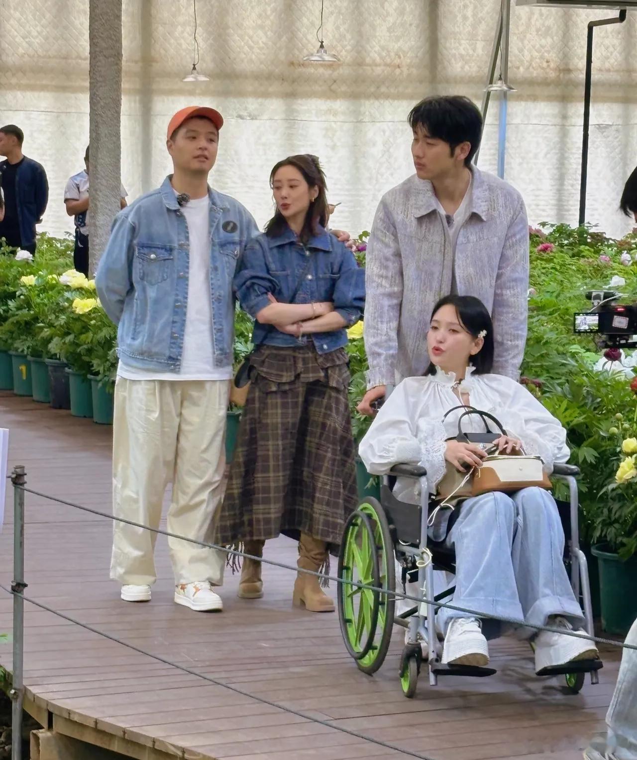 金莎与孙丞潇、马頔和李纯两组情侣同游洛阳，一同观赏牡丹、品尝当地牛肉汤。画面里金