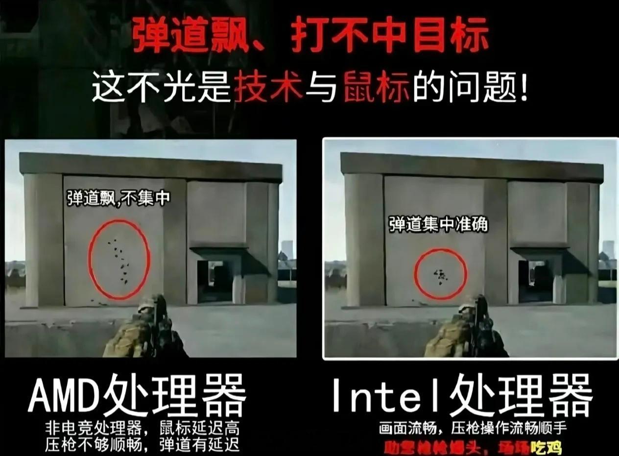 第一次听说CPU还能影响压枪，AMD被黑的好惨