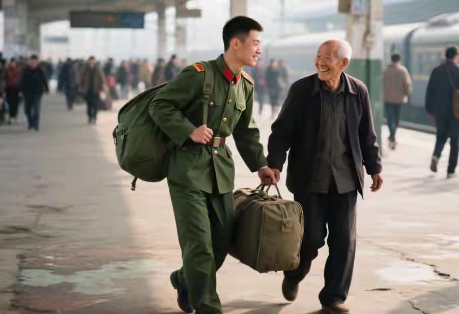 86年退伍回家路上，我给一大爷拎行李，想不到后来他成了我的贵人那天天擦黑，我