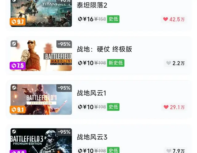 Steam春促 1折 史低必买推荐!