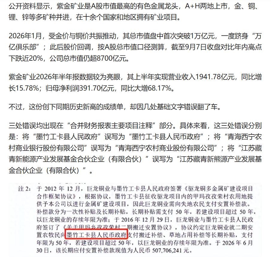 人能捅出多大的篓子？A股市值万亿的企业，年报里把“人民”写成“人民币”，“新能源