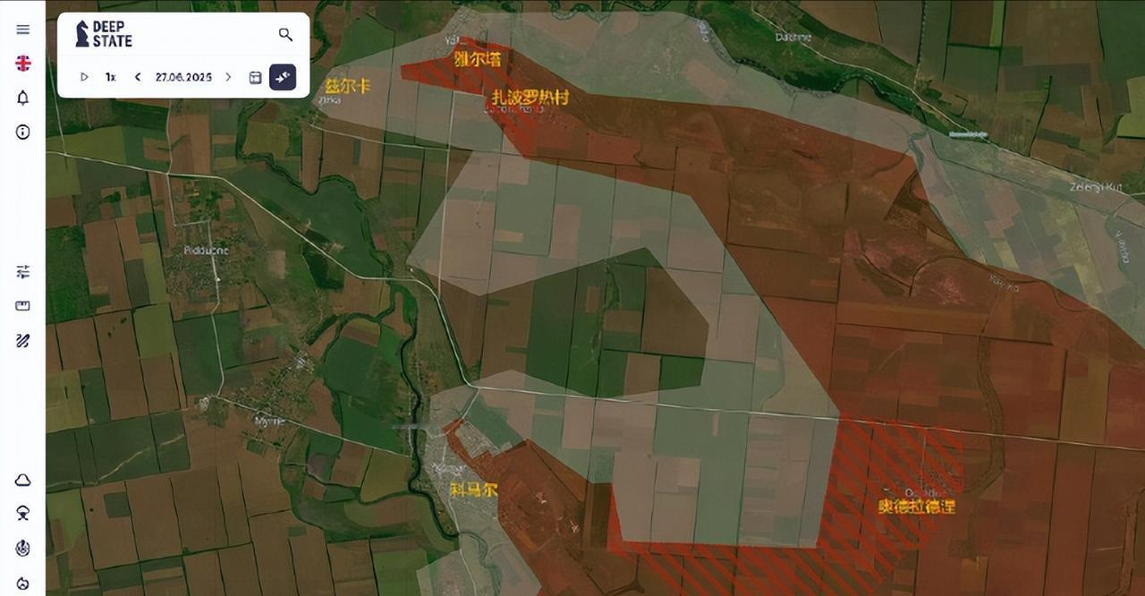 乌克兰官方信源DEEPSTATEMAP6月27日更新一、科马尔方