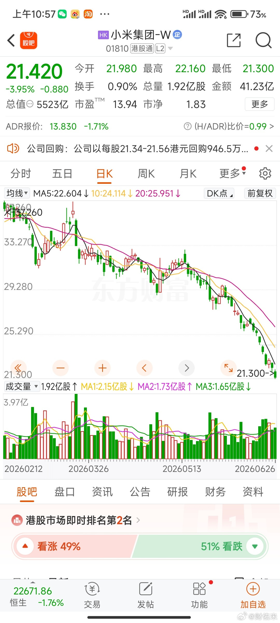 正所谓风口上的猪都会飞，看了港股小米集团阿里巴巴，再看看风口的源杰科技，有何感