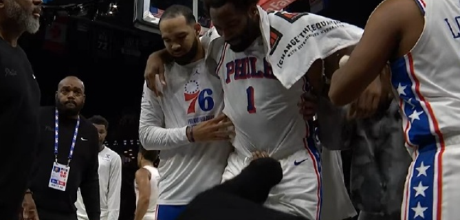 恩比德+庄神接连倒下！76人115-103轻取篮网，却陷入比连败更可怕的内线危机