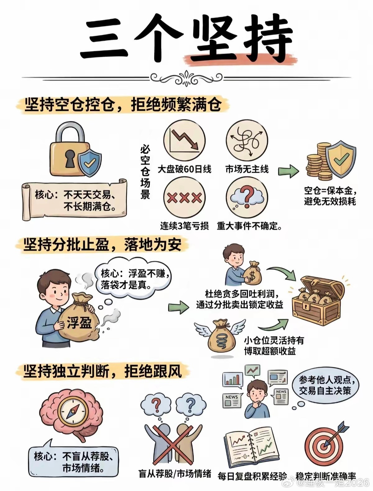 炒股常年亏？吃透2个交易定律、3个坚持，少走十年弯路散户亏损大多败在情绪化操作。