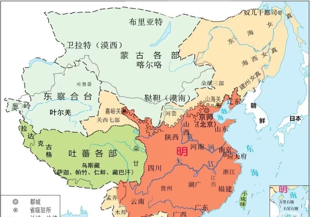 明代地图明朝版图究竟有多大明朝版图是中国历史上最具有争议的有的人说有997
