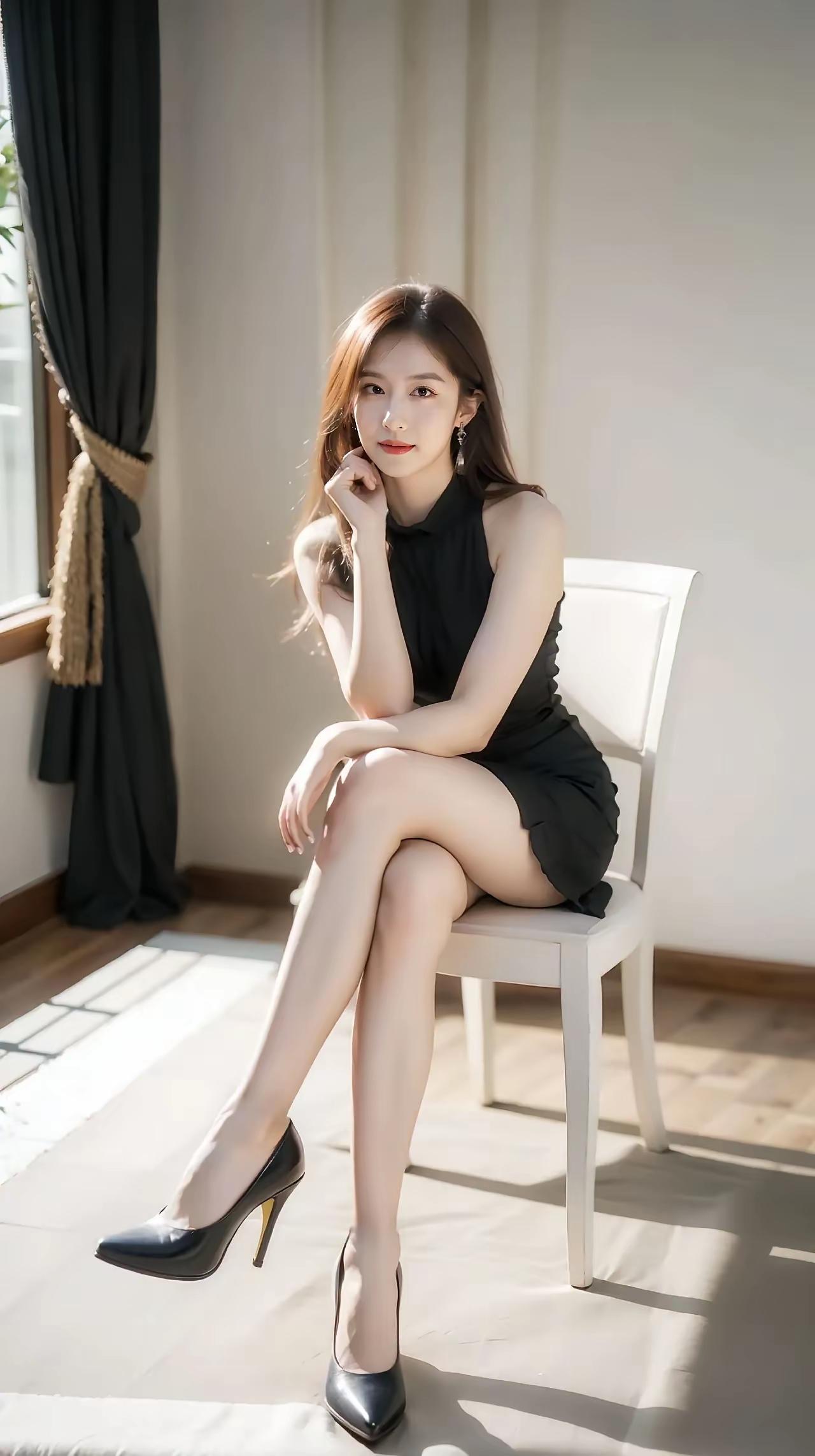 黑色连衣裙时髦穿着