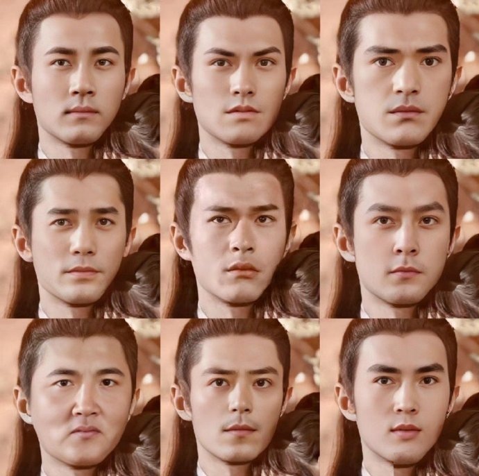 神雕杨过九宫格，古天乐竟然不是最帅的​​​