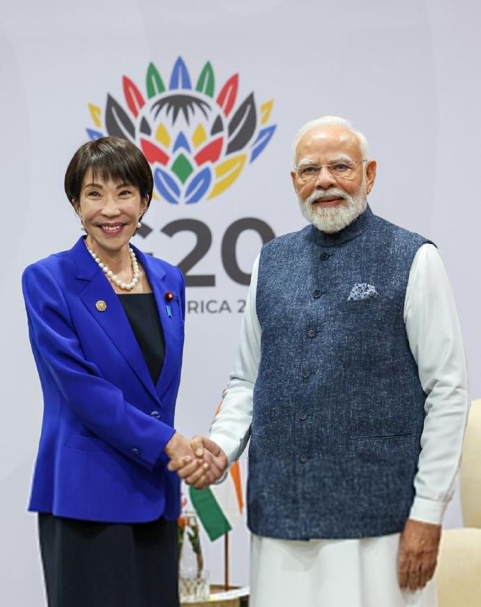 当地时间2025年11月23日，印度总理莫迪宣布，他与日本首相高市早苗讨论了，加
