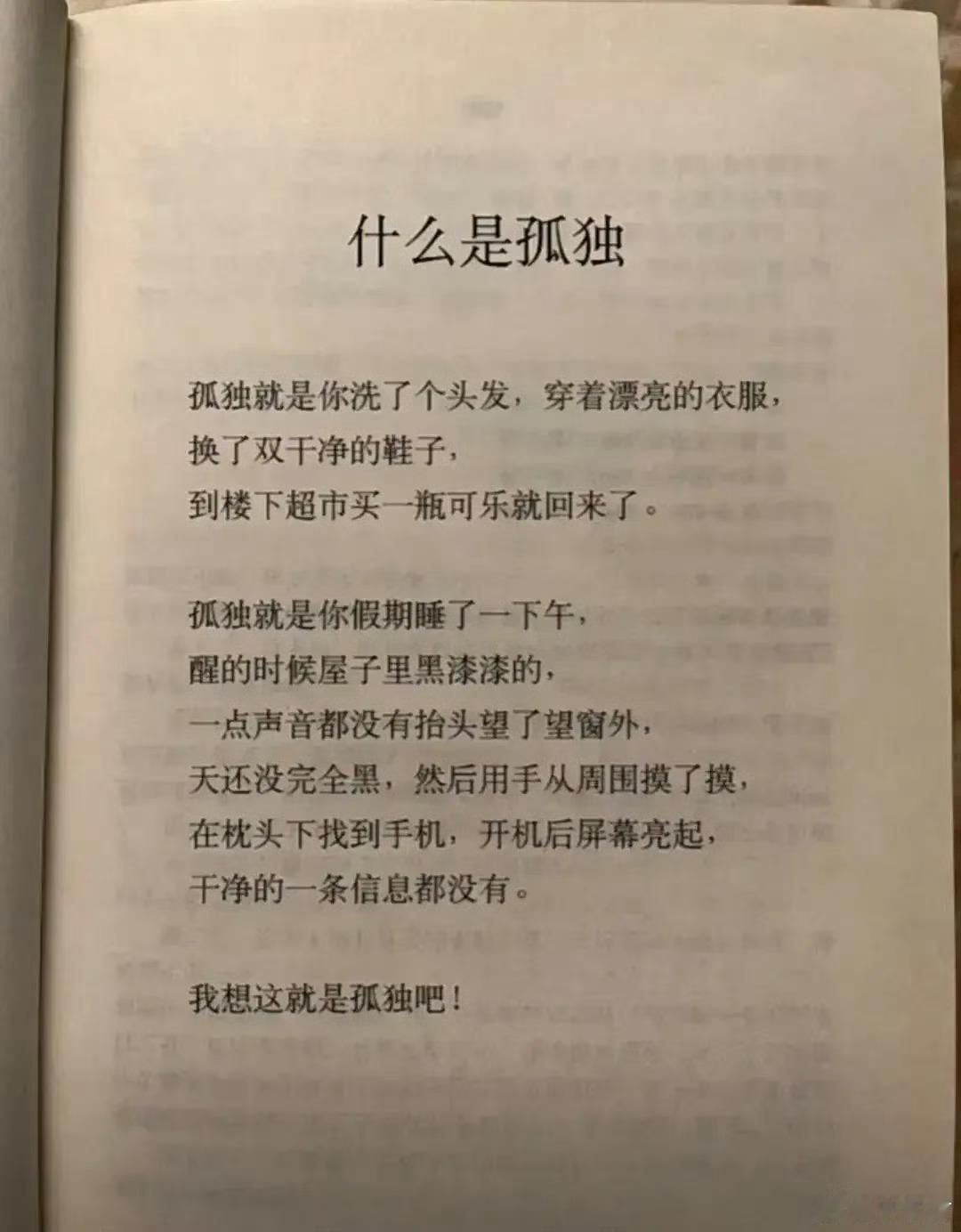 这大概便是孤独