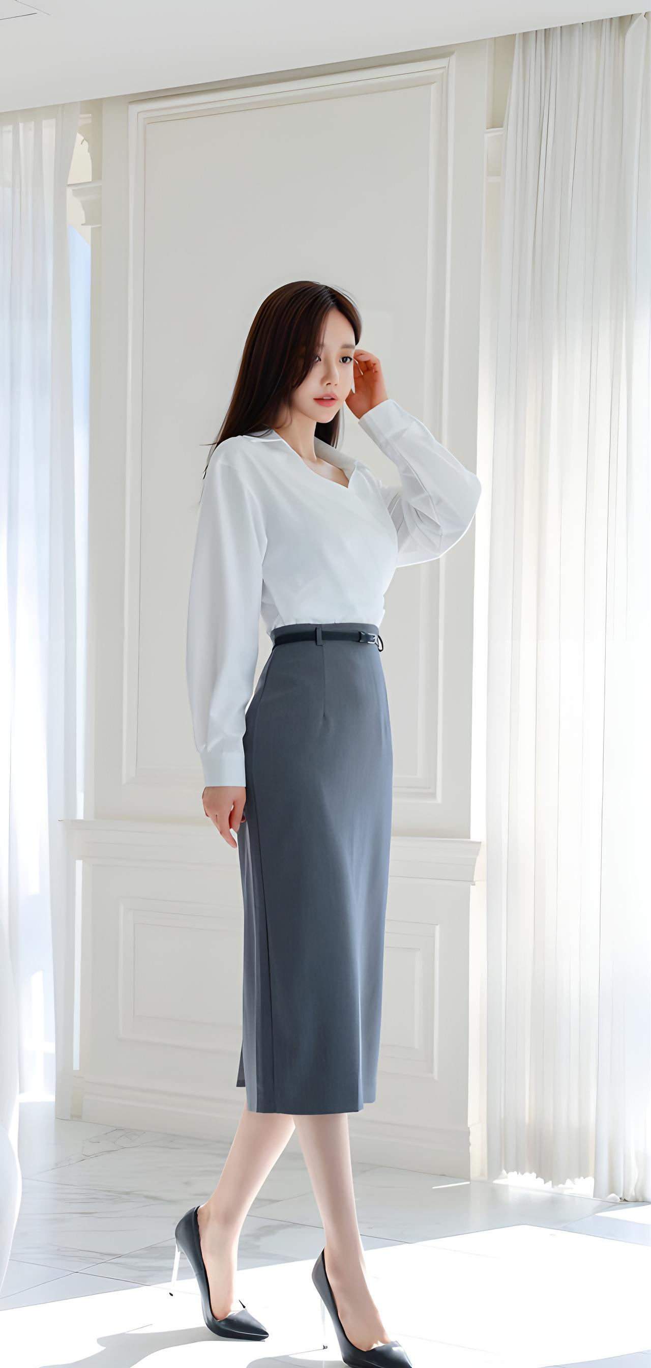 白衣飘飘，长裙飘飘。