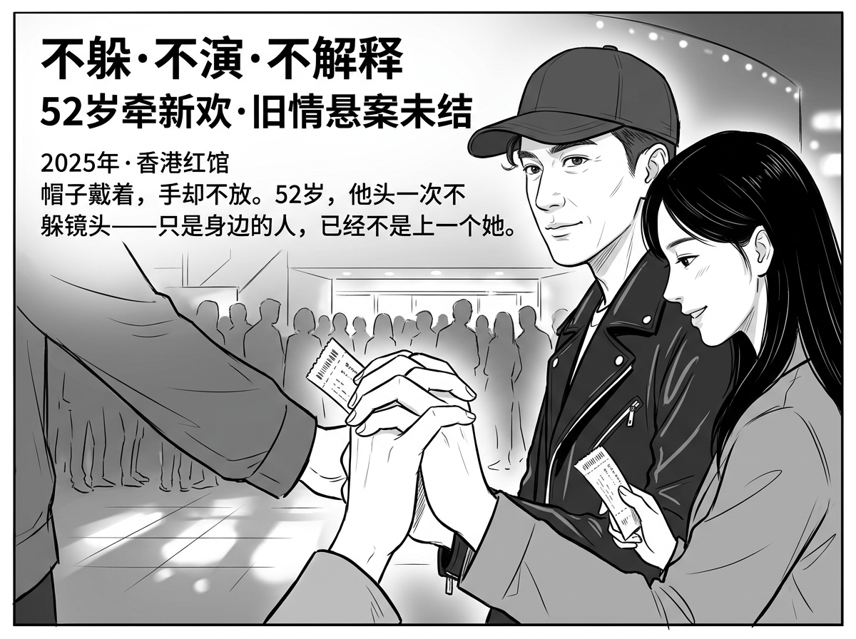 刘恺威又谈恋爱了？！52岁不装了，直接牵着00后小女友去看演唱会过去躲镜头的怂